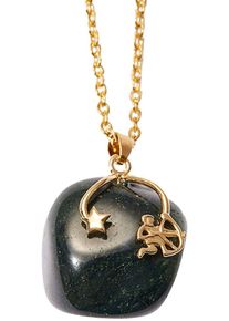 Firetti Damen Kette mit Anhänger "Schmuck Geschenk Halsschmuck Anker/Halskette Sternzeichen Geburtsstein", Schütze, Edelstahl, L: 50cm B: 2mm, gold,