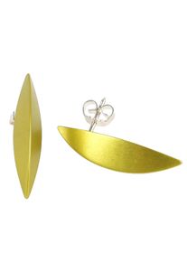 DeMarie Damen Paar Ohrstecker "eloxiertes Aluminium", gelb, Metall, Ohrringe