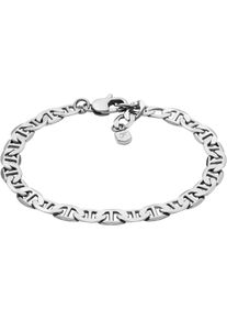 Fossil Armband "Schmuck Geschenk Metall Armkette Heritage Anchor, JA7239040", Edelstahl-Messing, silber, Edelstahl, Messing, Armbänder