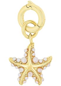 Amor Damen Charm-Einhänger "Seestern-Optik, 2038504", gold, Silber 925 (Sterlingsilber), Perlen, Charms, mit Glasperle