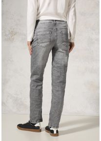 Cecil Damen Straight-Jeans, grau, casual, Gr. 36, unifarben, Jeans, 78% Baumwolle, 20% wiederverwerteter Polyester, 2% Elasthan, Jeans, Middle Waist