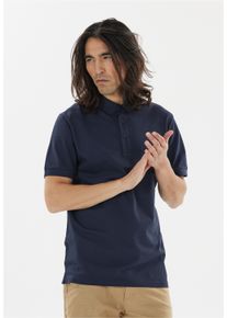 CRUZ Herren Langarm-Poloshirt "Harrold", blau, casual, Gr. XL, unifarben, 96% Baumwolle, 4% Elasthan, Shirts, im klassischen und vielseitigen Look