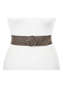 Tamaris Damen Taillengürtel, grau, feminin, Gr. L, Rindsleder, Gürtel, Tailliengürtel mit schlichter Dornschließe in glänzendem Silber