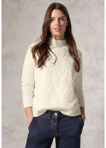 Cecil Damen Strickpullover, weiß, casual, Gr. XL, unifarben, Web, 35% Baumwolle, 32% Polyacryl, 28% Polyester, 5% Elasthan, Pullover, im soften