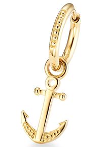 Bruno Banani Herren Single-Creole "Schmuck Geschenk Silber 925 Ohrschmuck Ohrring Anker", Silber 925 (Sterlingsilber), gold, Silber 925