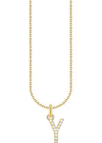 Thomas Sabo Damen Kette mit Anhänger "Buchstabe, KE2240 - KE2265-051-14-L45V, KE2240 - KE2265-414-14-L45V", 45, Y, Silber 925 (Sterlingsilber), gold,
