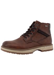 Tom Tailor Herren Winterboots, Gr. 45, braun, Lederimitat, Textil, unifarben, kontrastfarbene Details, modisch, Schuhe,