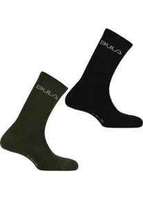 BULA Herren Socken, Gr. 37, schwarz, 39% Wolle, 39% Polyacryl, 9% Polyester, 8% Polyamid, unifarben, Socken, im praktischen 2er-Pack