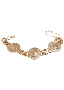 Urban Classics Damen Armband "Urban Classics Unisex Big Plate Bracelet", L/XL, Zink, gold, Zink, Armbänder