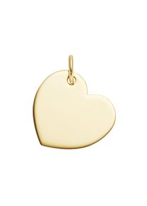 Luigi Merano Damen Ketten-Anhänger "Herz-Platte zum gravieren, Gold 375", Onesize, Gelbgold 375, gold, Gelbgold 375, Schmuckanhänger