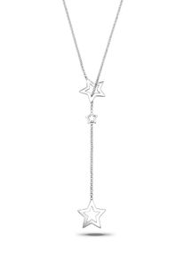 Elli Damen Collierkettchen "Y-Kette Stern Astro Bezaubernd 925 Silber", 45, ohne Stein, Silber 925 (Sterlingsilber), L: 45cm, silber, Silber 925