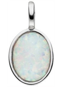 Jobo Damen Ketten-Anhänger "Anhänger mit Opal-Imitation", Silber 925 (Sterlingsilber), silber, Silber 925 (Sterlingsilber), Schmuckanhänger, 925