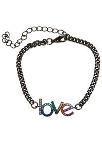 Urban Classics Damen Bettelarmband "Urban Classics Unisex Love Bracelet", L/XL, Eisen, grau, Eisen, Armbänder