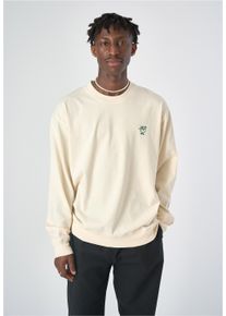 Cleptomanicx Herren Strickpullover "Sketch Gull", beige, casual, Gr. M, bestickt, 100% Baumwolle, Pullover, mit lockerem Schnitt