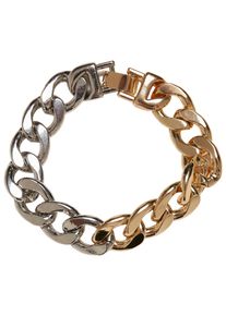 Urban Classics Damen Bettelarmband "Urban Classics Unisex Heavy Two-Tone Bracelet", S/M, Baumwolle, silber, Baumwolle, Armbänder