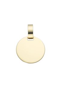 Luigi Merano Damen Ketten-Anhänger "Gravurplatte zum gravieren, Gold 585", Onesize, Gelbgold 585, gold, Gelbgold 585, Schmuckanhänger