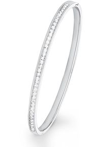 s.Oliver Damen Armreif "2018533", Edelstahl, silber, Edelstahl, Armbänder, mit Kristall