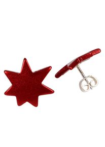 DeMarie Damen Paar Ohrstecker "eloxiertes Aluminium", rot, Metall, Ohrringe