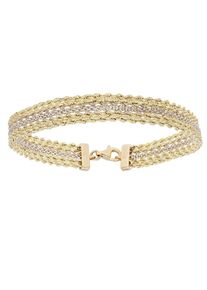 Firetti Damen Goldarmband "Schmuck Geschenk Gold 375 Armschmuck Armkette Goldarmband Fantasie", Gelbgold 375, gold, Gelbgold 375, Armbänder