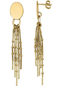 Firetti Damen Paar Ohrhänger "Schmuck Geschenk Silber 925 Ohrschmuck Ohrringe Venezianerkette Kugeln", Silber 925 (Sterlingsilber), gold, Silber 925