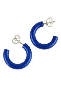 DeMarie Damen Paar Creolen "eloxiertes Aluminium blau", blau, Metall, Ohrringe