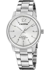 Calypso Watches Herren Quarzuhr "Basic", silber, Armbanduhren, Armbanduhr, Herrenuhr, Edelstahlarmband, analog