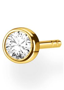 Thomas Sabo Damen Single-Ohrstecker "weißer Stein gold, weißer Stein silber, H2136-051-14, H2136-414-14", Silber 925 (Sterlingsilber), gold, Silber