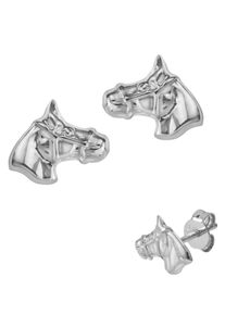 Firetti Mädchen Paar Ohrstecker "Schmuck Geschenk Silber 925 Ohrschmuck Erstohrstecker Pferde", Silber 925 (Sterlingsilber), silber, Silber 925