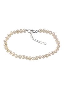 Vivance Damen Armband "925 Silber rhodiniert mit Süßwasserzuchtperlen in weiß", 19 + 3cm, Silber 925 (Sterlingsilber), weiß, Silber 925