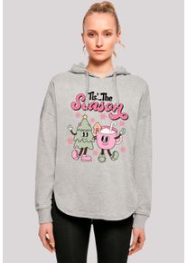 F4NT4STIC Damen Kapuzenpullover "Tis The Season Tree Cocoa", grau, casual, Gr. XS, Obermaterial: 100% Baumwolle, Pullover, Premium Qualität,
