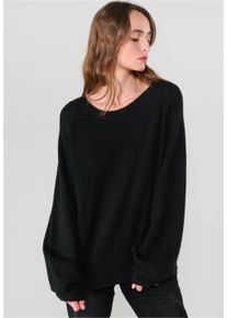 Damen Strickpullover "BOKI", schwarz, casual, Gr. XL, Le Temps Des Cerises, unifarben, 100% Polyester, Pullover, mit dekorativer Knopfleiste