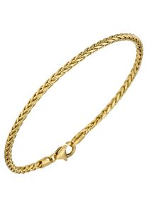 Jobo Damen Goldarmband, Gelbgold 585, gelb, Gelbgold 585, Armbänder, Zopfarmband 585 Gold 19 cm
