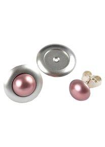 DeMarie Damen Paar Ohrstecker "eloxiertes Aluminium", rosa, Metall, Ohrringe