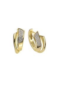 Vivance Damen Paar Creolen "925 Silber bicolor 48x Zirkonia", ONE-SIZE, Silber 925 (Sterlingsilber), bunt, Silber 925 (Sterlingsilber), Ohrringe
