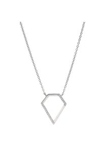 Smart Jewel Damen Collier "Mittelteil Pentagon mit Zirkonia, Silber 925", 47cm, Silber 925 (Sterlingsilber), silber, Silber 925 (Sterlingsilber),