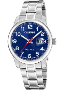Calypso Watches Herren Quarzuhr "Basic", silber, Armbanduhren, Armbanduhr, Herrenuhr, Edelstahlarmband, analog, Tag