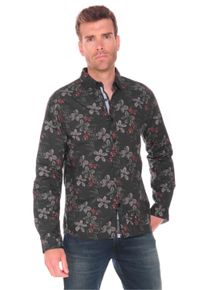 Herren Outdoorjacke "RIKEL", schwarz, casual, Gr. XXL, Le Temps Des Cerises, geblümt, 100% Baumwolle, Jacken, mit schönem Blumenmuster