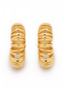FILIPPA FIRENZE Damen Paar Ohrstecker "Allora", Edelstahl, gold, Edelstahl, Ohrringe, mit hochwertiger Vergoldung