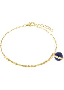 Amor Damen Armband "Kugel, Kordelkettengliederung, 2038283", Silber 925 (Sterlingsilber), gold, Silber 925 (Sterlingsilber), Armbänder, mit