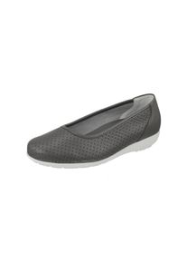 Natural Feet Damen Ballerina "Annabelle", Gr. 44, grau, Leder, casual, Schuhe, mit federnder Laufsohle