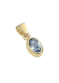 Vivance Damen Ketten-Anhänger "333/- Gelbgold mit Blautopas (beh.)", ONE-SIZE, Gold, 0,5 g, gelb, Gold, Schmuckanhänger