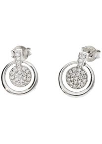 Smart Jewel Damen Paar Ohrstecker "beweglich mit weißen Zirkonia, Silber 925", Silber 925 (Sterlingsilber), silber, Silber 925 (Sterlingsilber),