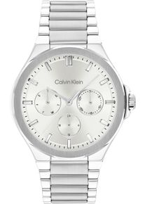 Calvin Klein Damen Multifunktionsuhr "VIBRANCY", silber, Armbanduhren, Armbanduhr, Quarzuhr, Damenuhr, Tag, Wochentag, Edelstahlarmband