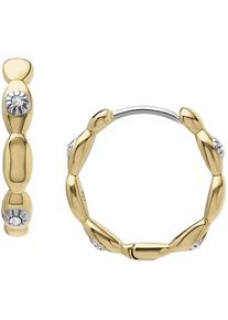 Fossil Damen Paar Creolen "Schmuck Edelstahl Ohrringe Sutton Magisches Auge Evil Eye, JF04795710", Edelstahl, gold, Edelstahl, Ohrringe, mit Glasstein