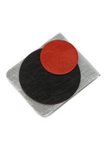 DeMarie Damen Brosche "Kragenklemme aus Aluminium gebürstet + gewolkt", schwarz, Metall, Broschen