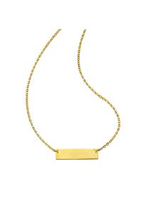 Firetti Damen Kette mit Anhänger "Schmuck Geschenk Halskette", Edelstahl, L: 47cm, gold, Edelstahl, Halsketten