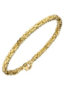 Jobo Damen Goldarmband, Gelbgold 585, gelb, Gelbgold 585, Armbänder, Königsarmband 585 Gold massiv 19 cm