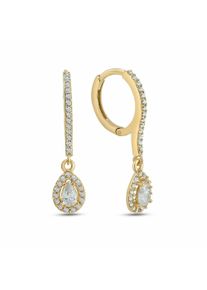 dKeniz Damen Paar Ohrhänger "925/- Sterling Silber vergoldet Elegant & Pur Ohrring", ONE-SIZE, Silber 925 (Sterlingsilber), gold, Silber 925