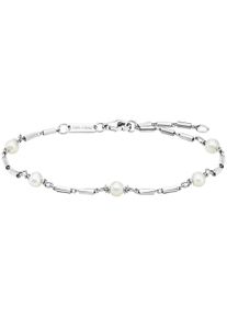 JULIE JULSEN Damen Armband "925/- Sterling Silber rhodiniert Süßwasserperlen", 19cm, Silber 925 (Sterlingsilber), weiß, Silber 925 (Sterlingsilber),