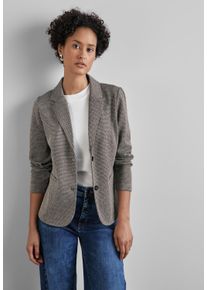 Street One Damen Kurzblazer, schwarz, casual, Gr. 36, unifarben, Web, 64% Baumwolle, 36% Polyester , Blazer, mit Reverskragen